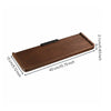 A rectangular dark brown wooden floating shelf with a black hidden bracket, measuring 40 cm long and 2.1 cm deep.