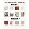 A chart showing which surfaces are suitable or not suitable for self-adhesive acrylic mirror wall stickers.