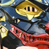 Mechanical Clown Dreadlock Mask with Punk Rivet Detailing