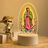 Acrylic LED night light featuring Our Lady of Guadalupe in a radiant halo design.