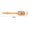 Festive Christmas silicone spatula with a wooden handle featuring a holiday pattern for baking.