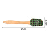Festive Christmas silicone spatula with a wooden handle for holiday baking