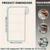 Roll of marble pattern self-adhesive wallpaper showing dimensions and installation instructions