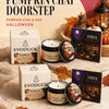 Evoduck Pumpkin Chai Doorstep Halloween gift set featuring candles and packaging