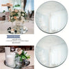 Round acrylic mirror table plates used for wedding and party decor