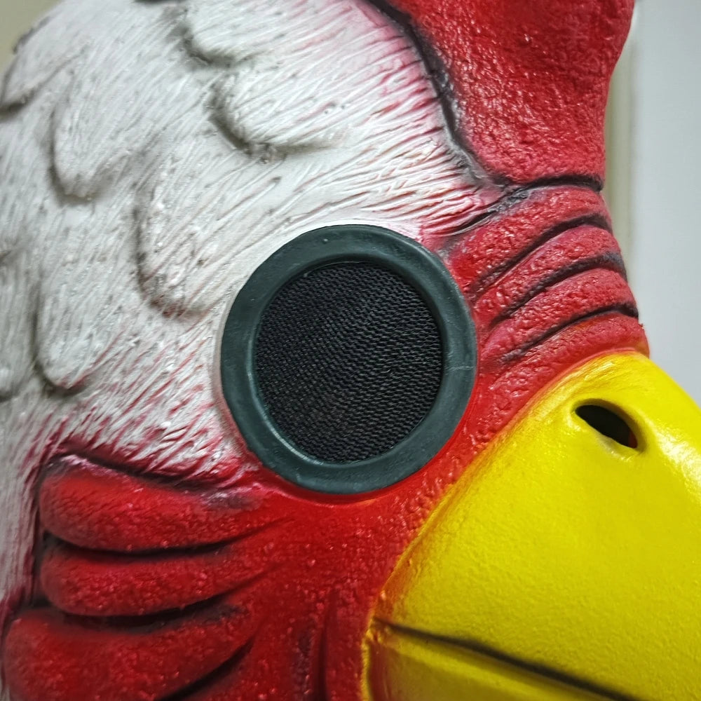 Realistic Latex Rooster Head Mask for Halloween & Cosplay