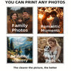 A collage of four photo categories: Family Photos, Romantic Moments, Beautiful scenery, and Your Pets.