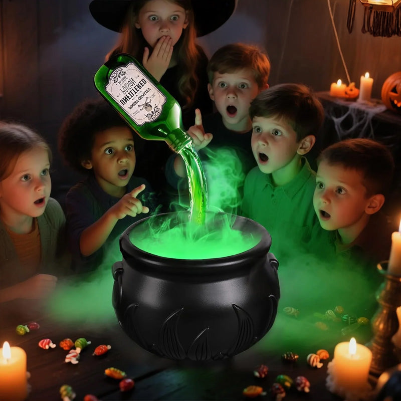 LED Light-Up Witch Cauldron with Fog Mist Effect