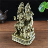 Hand-finished resin figurine of a Hindu or Buddhist deity featuring two figures in a traditional style.