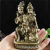 Hand-finished resin figurine of a Hindu or Buddhist deity featuring a mother and child.