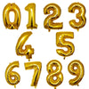 Gradient Rose Red Foil Number Balloons for Birthday & Party Decor