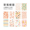 A pack of 50 sheets of decorative memo pads and cards featuring floral patterns in soft pinks, greens, and oranges.