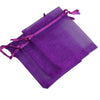 Purple organza drawstring gift pouch for jewelry, candy, or party favors