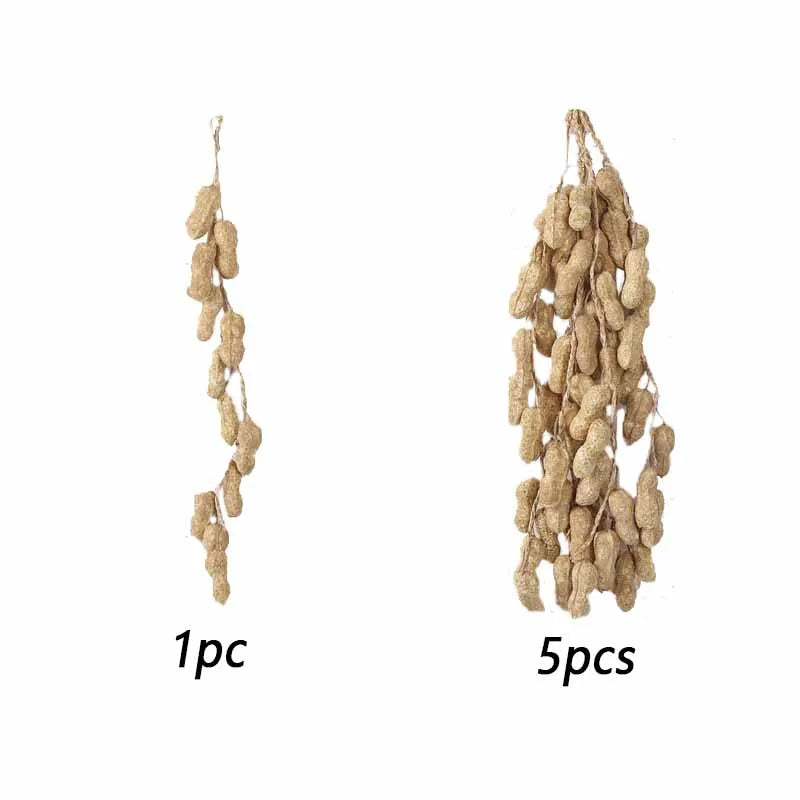 Five strands of lifelike artificial fruits and vegetables for decor and photography