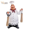 Resin Chef Figurines with Bottle Opener and Message Board - Bar & Kitchen Decor