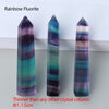 Rainbow Fluorite crystal column showing various shades of purple and blue.