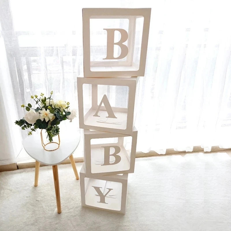 Clear Acrylic Letter Balloon Box for Celebrations
