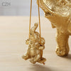 Handcrafted Resin Elephant Family Figurine