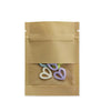 Reusable Kraft Paper Snack Bags with Clear Window