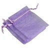 Purple organza drawstring gift pouch for jewelry, candy, or party favors