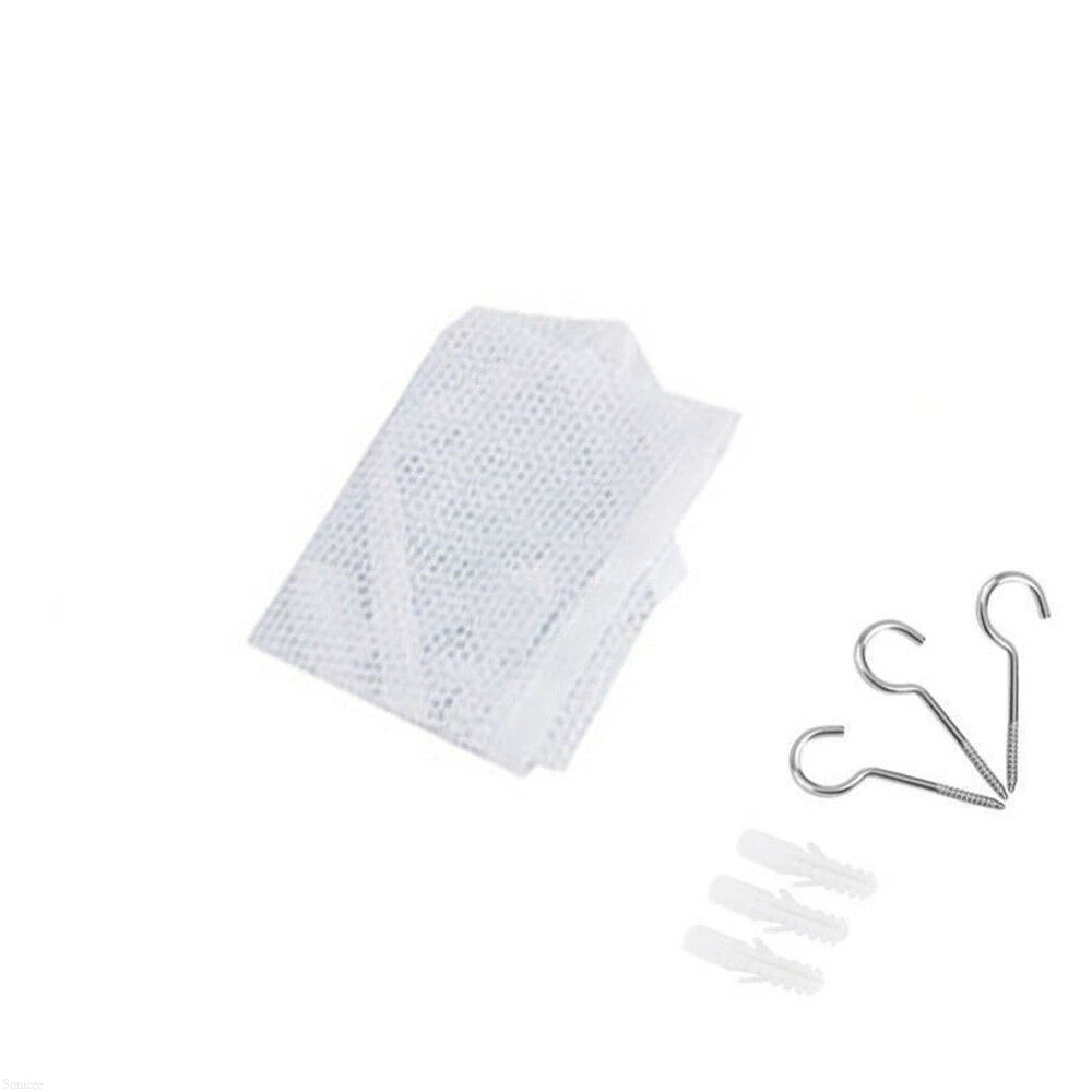 White mesh toy hammock for stuffed animals and storage