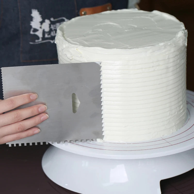 Stainless Steel Cake Scraper & Fondant Smoothing Tool