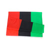A flag divided into three vertical stripes of red, black, and green.