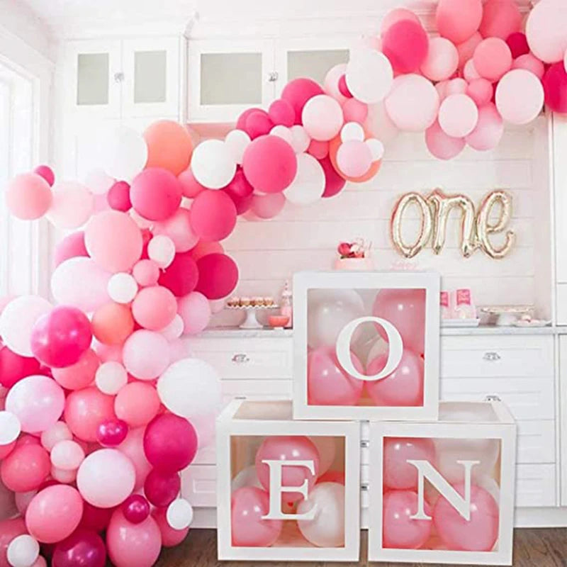 Clear Acrylic Letter Balloon Box for Celebrations