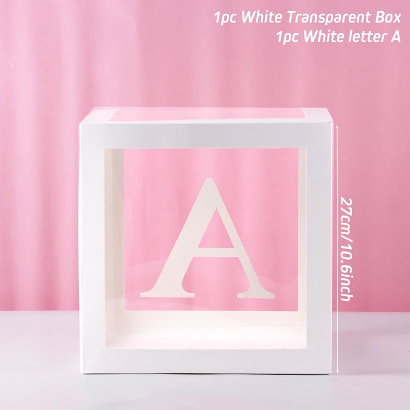 Clear Acrylic Letter Balloon Box for Celebrations