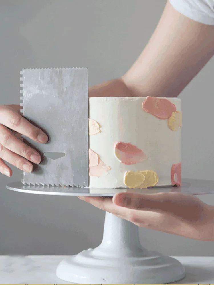 Stainless Steel Cake Scraper & Fondant Smoothing Tool