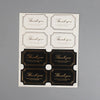 A sheet of thank you seal stickers for crafting and packaging featuring various designs.