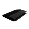 A folded black polyester American flag display.