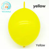 A bright yellow latex balloon is shown against a white background.