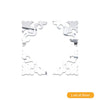 A set of silver 3D acrylic mirror wall stickers or decorative self-adhesive tiles.