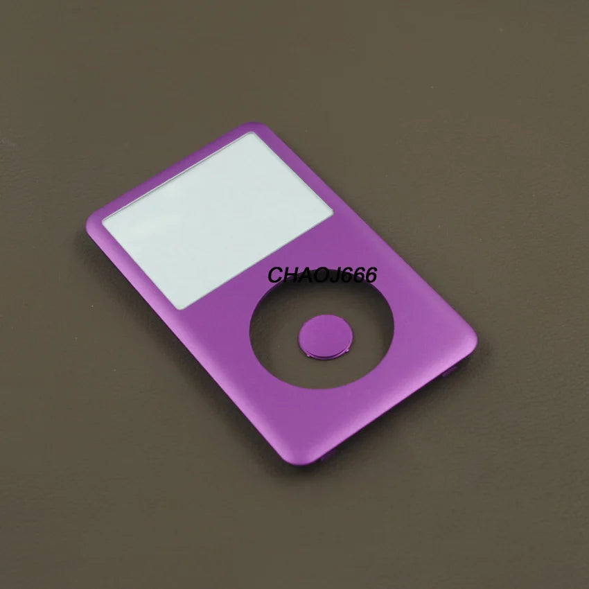 Pièce de faceplate violet et blanc pour un appareil iPod Classic, étiquetée CHAOJ666.