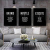 Motivational Canvas Wall Art – Grind Hustle Success