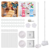 Reusable balloon arch kit with various balloon shapes and sticks for parties and events