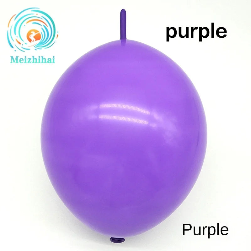 A single purple latex balloon is shown against a white background.