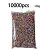 A bag filled with 10,000 colorful fuse beads for DIY crafting projects.