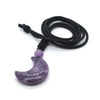 Natural Crescent Moon & Star Stone Pendant Necklace