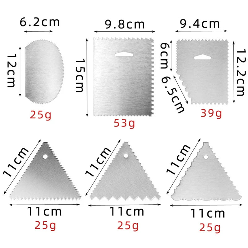 Stainless Steel Cake Scraper & Fondant Smoothing Tool