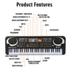 A black electronic piano keyboard labeled MO-6106 with various features and controls.