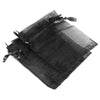 Black organza drawstring gift pouches for jewelry, candy, or party favors