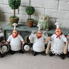 Resin Chef Figurines with Bottle Opener and Message Board - Bar & Kitchen Decor