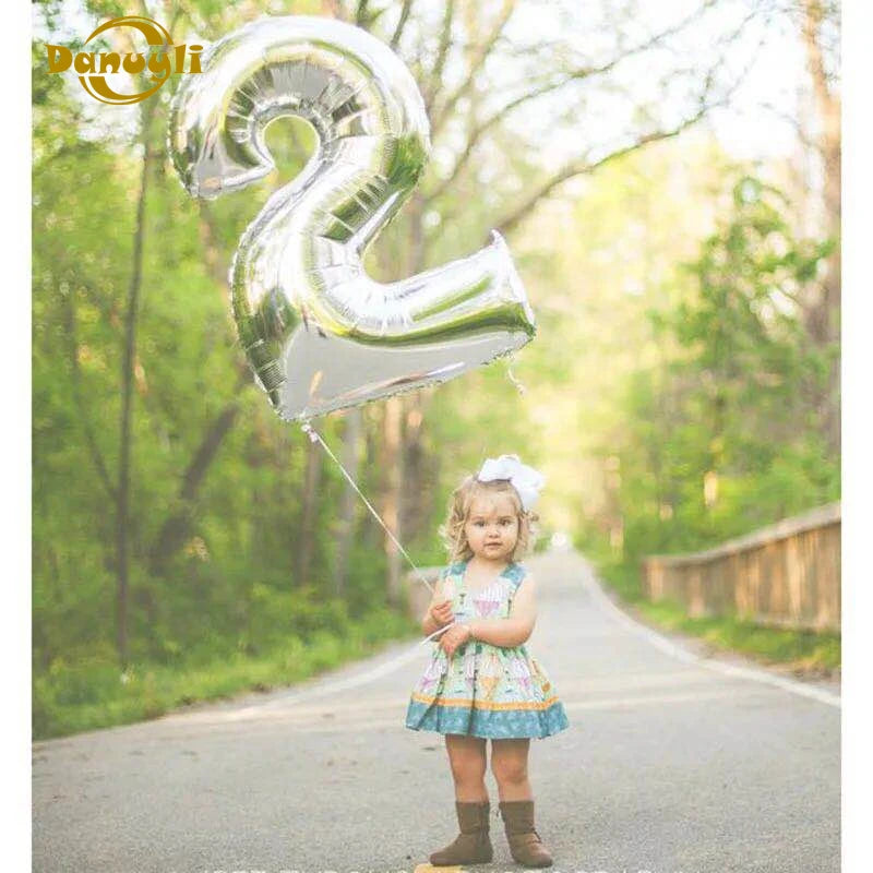 Rose Gold Foil Number Balloons (32" or 40") for Birthday & Wedding Decor