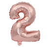 Rose Gold Foil Number Balloons (32" or 40") for Birthday & Wedding Decor