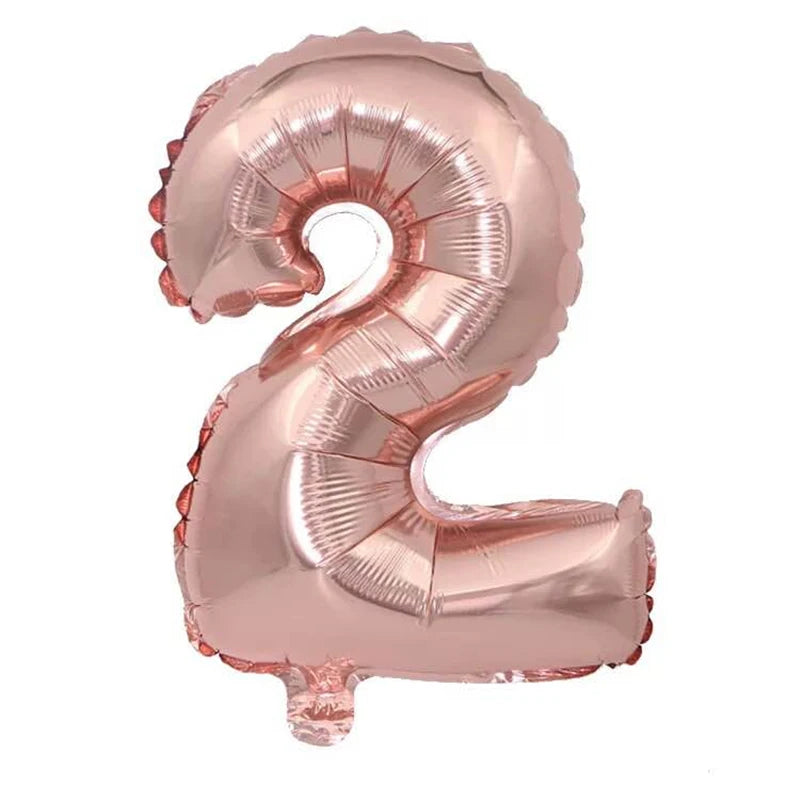 Rose Gold Foil Number Balloons (32" or 40") for Birthday & Wedding Decor