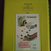 Yellow compact photo album titled Pieces of Moment for Instax mini film
