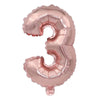 Rose Gold Foil Number Balloons (32" or 40") for Birthday & Wedding Decor