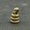 A brass statue of a snake, representing the Chinese Zodiac, with an incense holder.